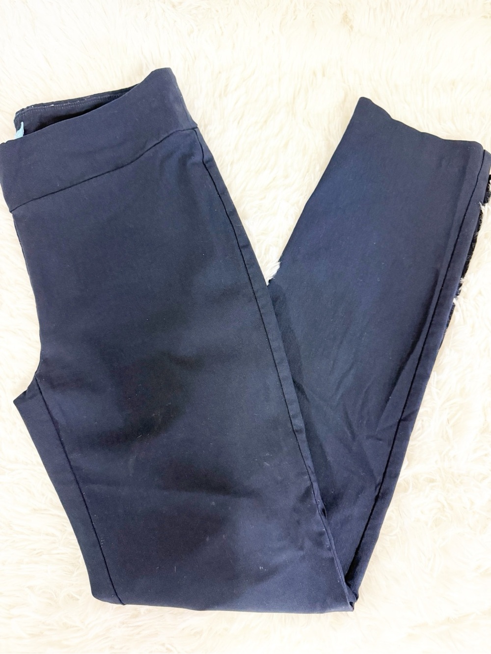 J. McLaughlin Navy Slim Straight Pull-On Pants Women’s Size 8